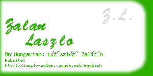 zalan laszlo business card